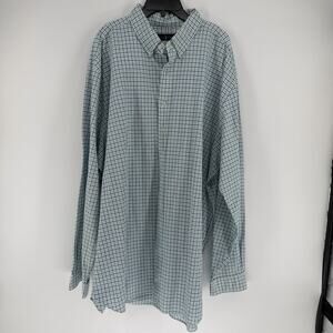 RALPH LAUREN Teal Purple Plaid Long Sleeve Dress Shirt Mens 3XLT